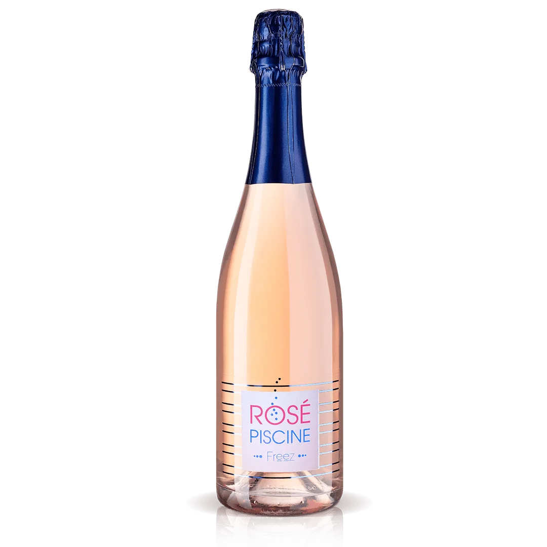 Rosé Piscine Freez, le seul rosé effervescent recommandé avec des glaçons