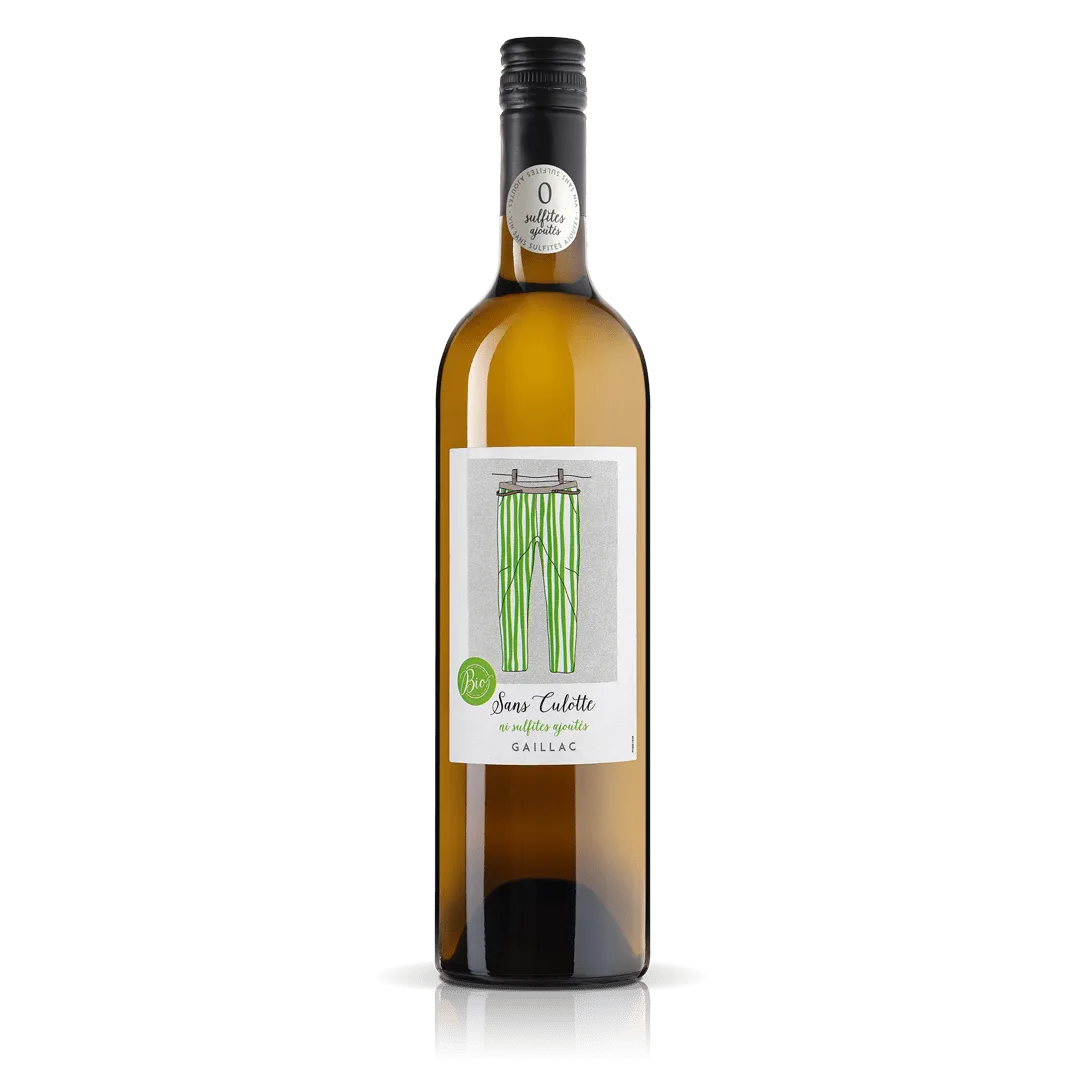 Sans Culotte vin blanc sans sulfites ajoutés BIO