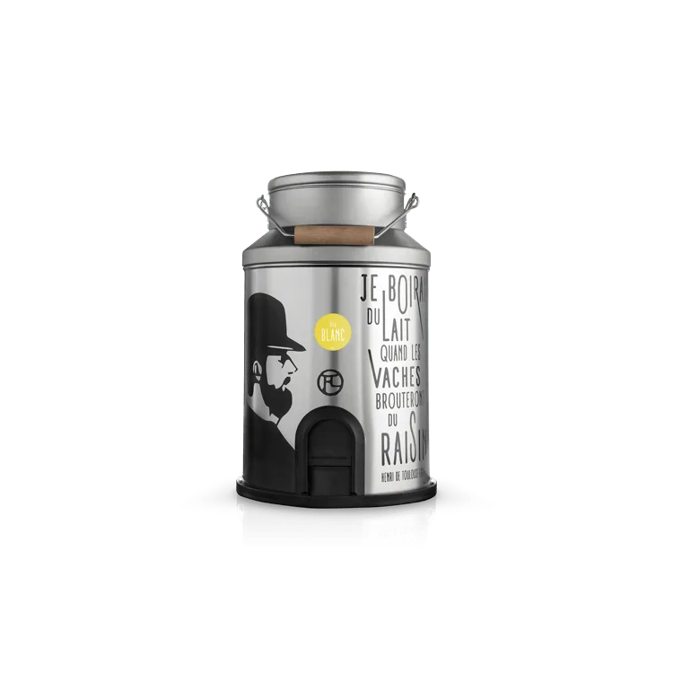 BIB de vin blanc rechargeable en forme de pot-au-lait