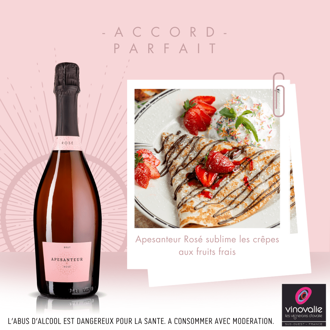 Apesanteur Rosé et mets de la chandeleur