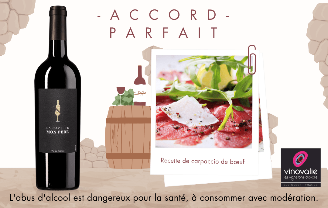 Accord parfait - Recette de carpaccio de bœuf et La Cave de Père