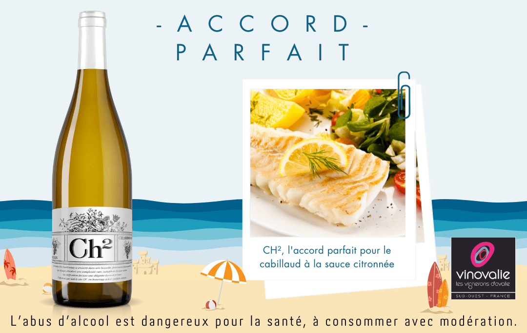 CH², l'accord parfait pour le cabillaud à la sauce citronnée