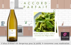 Accord parfait – Recette de pâtes au pesto, facile et savoureuse avec Allégoria Blanc