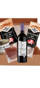 panier garni cadeau vin et charcuterie